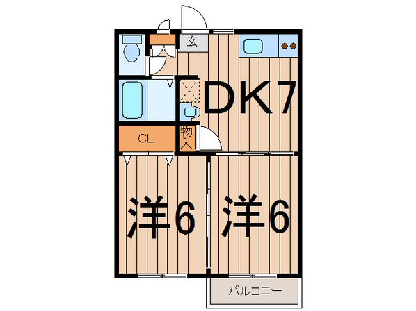 北丸森駅 徒歩5分 2階の物件間取画像